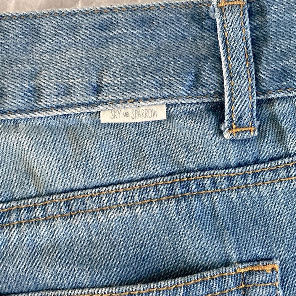 SKY and SPARROW soft denim mini Skirt blue Size 10/12 women’s - Picture 8 of 9
